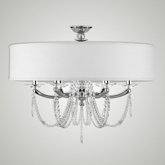 Kensington 28 Inch 6 Light Semi Flush Mount by American Brass and Crystal