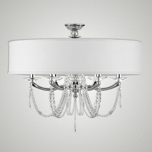 Kensington 28 Inch 6 Light Semi Flush Mount by American Brass and Crystal