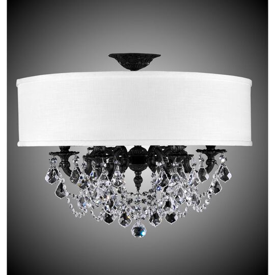 Llydia 24 Inch 6 Light Semi Flush Mount by American Brass and Crystal