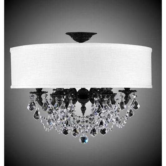 Llydia 24 Inch 6 Light Semi Flush Mount by American Brass and Crystal