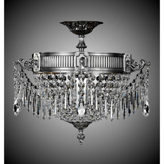 Valencia 19 Inch 6 Light Flush Mount by American Brass and Crystal
