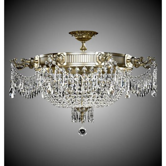 Valencia 30 Inch 9 Light Flush Mount by American Brass and Crystal