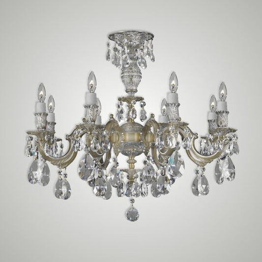 Marlena 25 Inch 8 Light Semi Flush Mount by American Brass and Crystal
