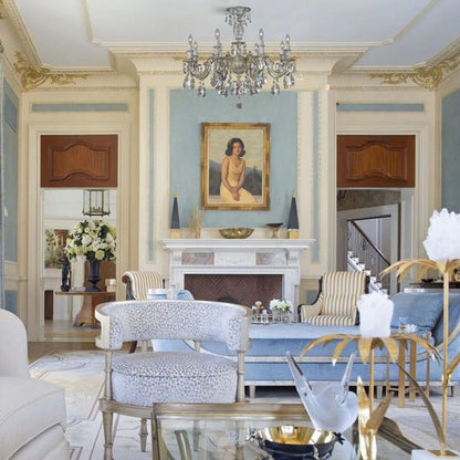 Marlena 25 Inch 8 Light Semi Flush Mount by American Brass and Crystal