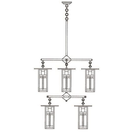 Franklin 58 Inch Chandelier by Arroyo Craftsman