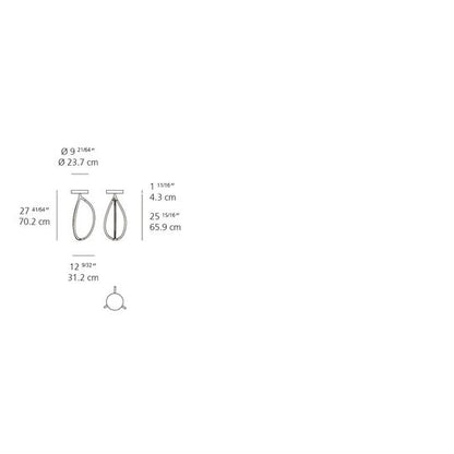Ludovica and Roberto Palomba Arrival 27 Inch LED Wall Sconce by Artemide