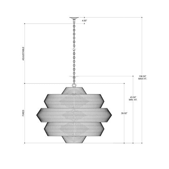 Antibes Large Pendant by Currey and Company