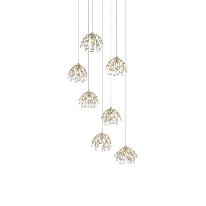 Crystal Bud 7 Light LED Multi Light Pendant by Currey and Company