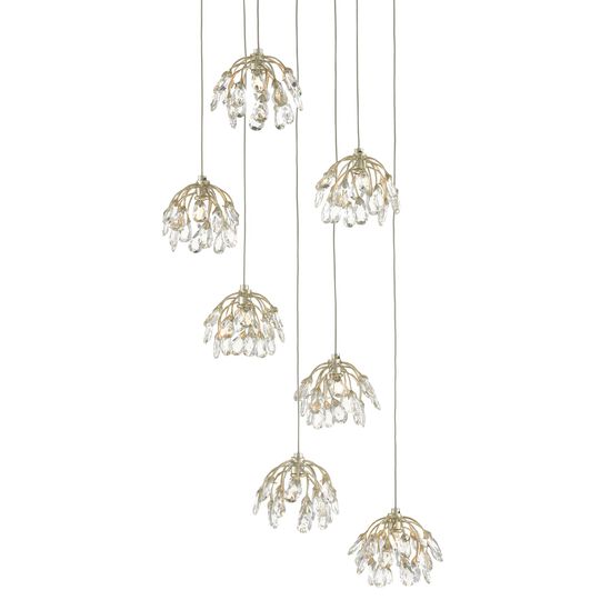 Crystal Bud 7 Light LED Multi Light Pendant by Currey and Company