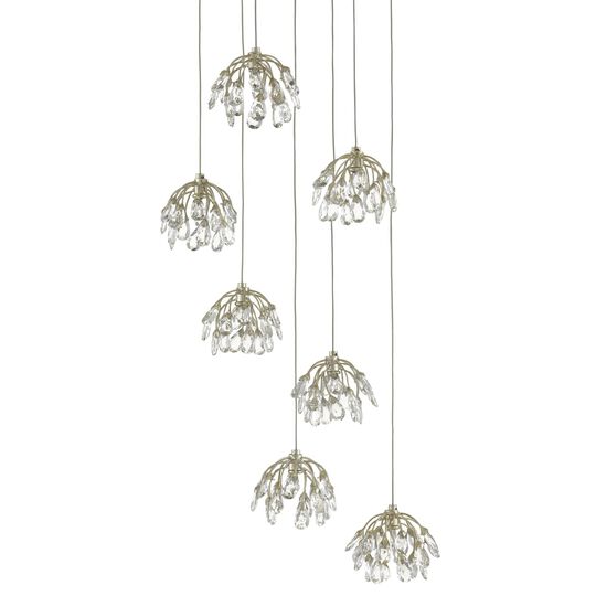 Crystal Bud 7 Light LED Multi Light Pendant by Currey and Company