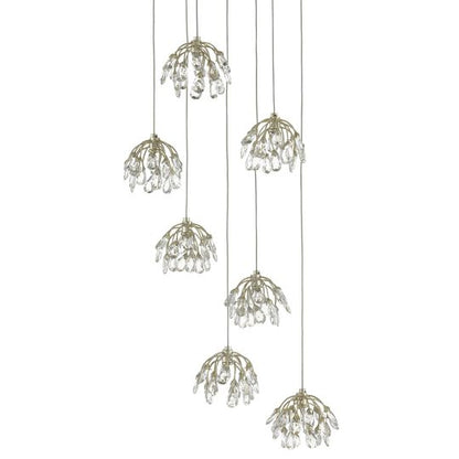Crystal Bud 7 Light LED Multi Light Pendant by Currey and Company