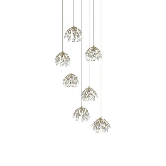 Crystal Bud 7 Light LED Multi Light Pendant by Currey and Company
