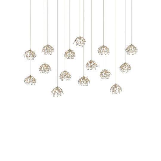 Crystal Bud 48 Inch 15 Light LED Multi Light Pendant by Currey and Company