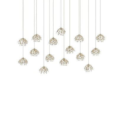 Crystal Bud 48 Inch 15 Light LED Multi Light Pendant by Currey and Company
