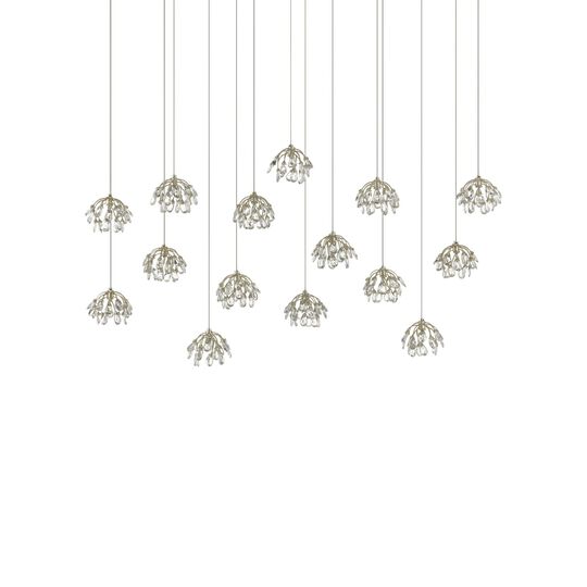 Crystal Bud 48 Inch 15 Light LED Multi Light Pendant by Currey and Company