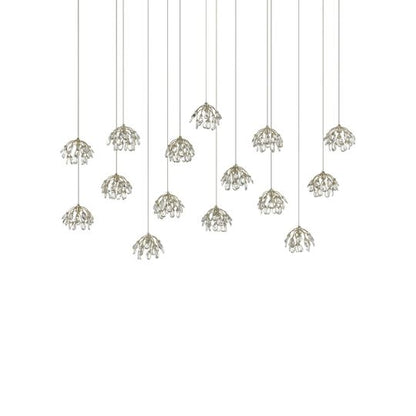 Crystal Bud 48 Inch 15 Light LED Multi Light Pendant by Currey and Company