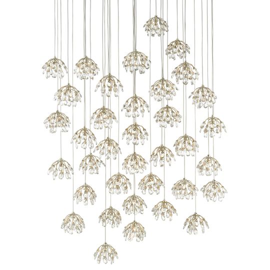 Crystal Bud 36 Light LED Multi Light Pendant by Currey and Company