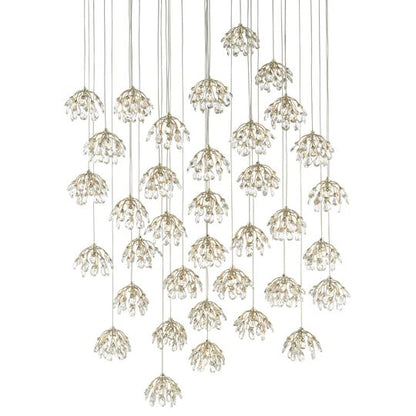 Crystal Bud 36 Light LED Multi Light Pendant by Currey and Company