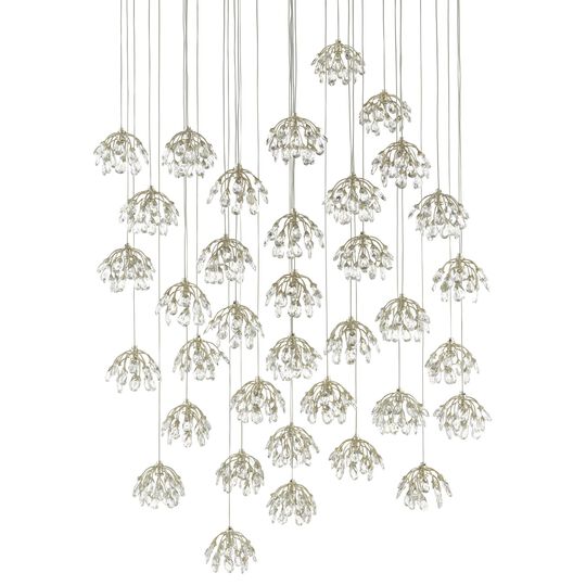 Crystal Bud 36 Light LED Multi Light Pendant by Currey and Company