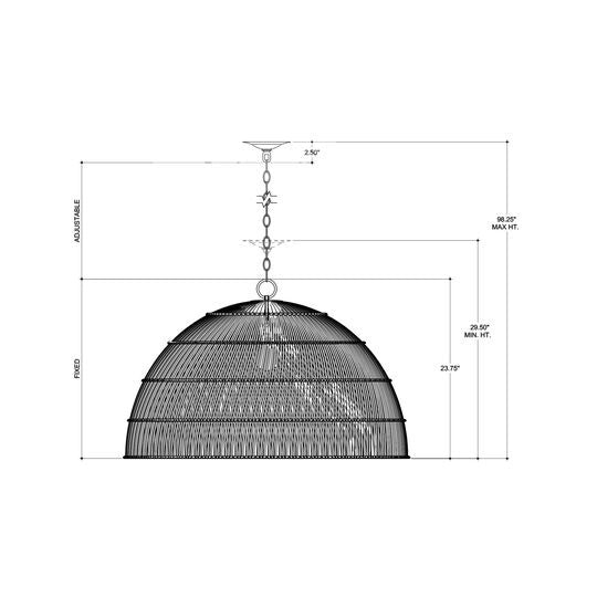 Senjyo Large Pendant Light by Currey and Company
