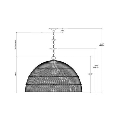 Senjyo Large Pendant Light by Currey and Company