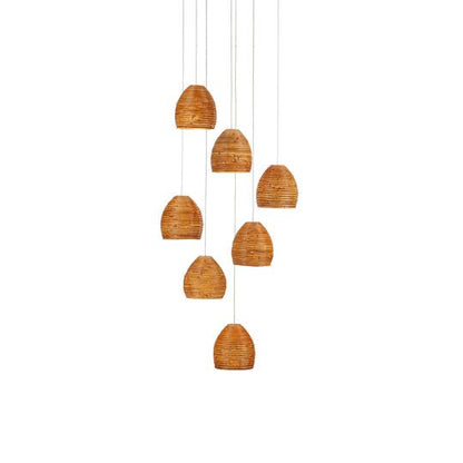 Beehive 17 Inch 7 Light Multi Light Pendant by Currey and Company