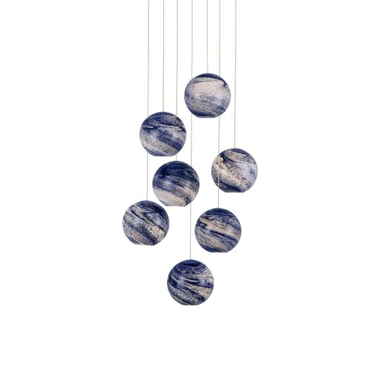 Palatino 16 Inch 7 Light Multi Light Pendant by Currey and Company