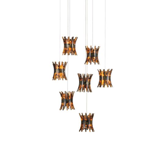 Alsop 17 Inch 7 Light LED Multi Light Pendant by Currey and Company