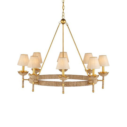 Suzanne Duin Vichy 36 Inch Chandelier by Currey and Company