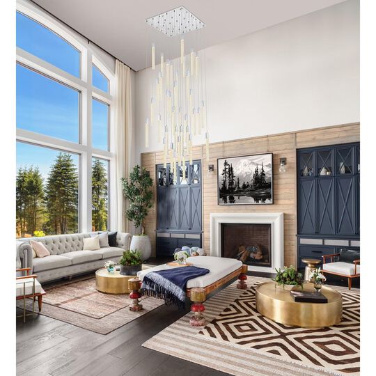 Weston 42 Inch 36 Light LED Multi Light Pendant by Elegant Lighting