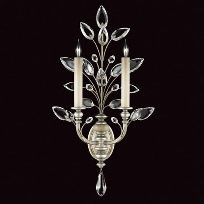 Crystal Laurel 20 Inch Wall Sconce by Fine Art Handcrafted Lighting