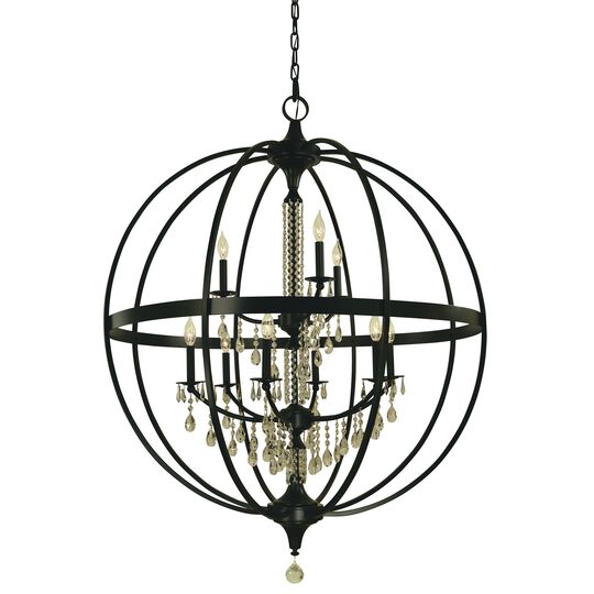 Olivia 40 Inch 9 Light Chandelier by Framburg