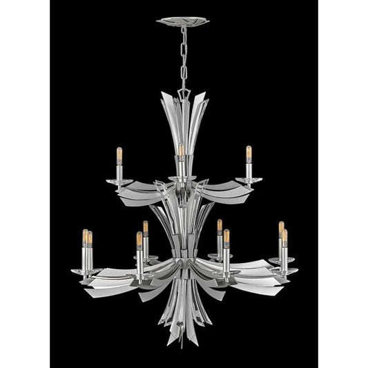 Vida 34 Inch 12 Light Chandelier by Fredrick Ramond