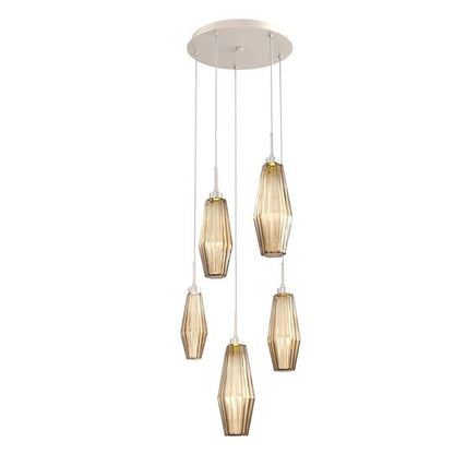 Aalto 19 Inch 5 Light LED Multi Light Pendant by Hammerton Studio