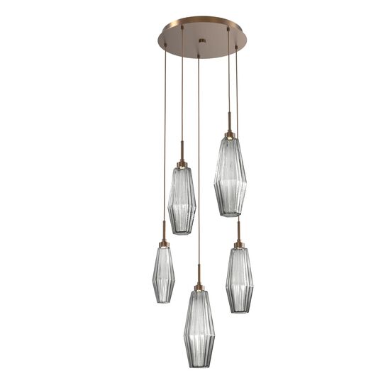 Aalto 19 Inch 5 Light LED Multi Light Pendant by Hammerton Studio