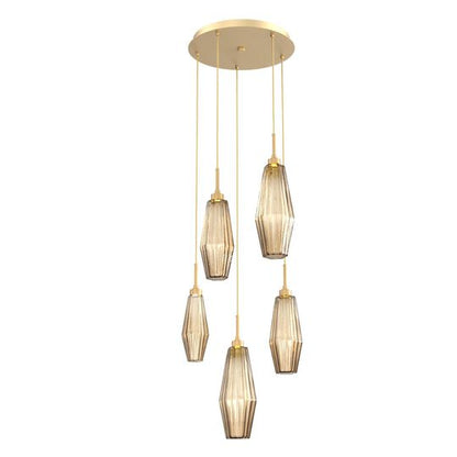 Aalto 19 Inch 5 Light LED Multi Light Pendant by Hammerton Studio