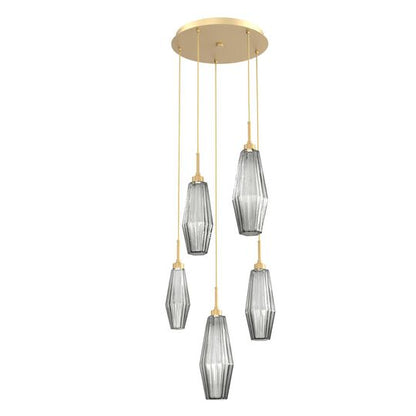 Aalto 19 Inch 5 Light LED Multi Light Pendant by Hammerton Studio