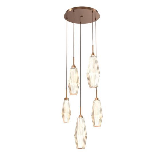 Aalto 19 Inch 5 Light LED Multi Light Pendant by Hammerton Studio