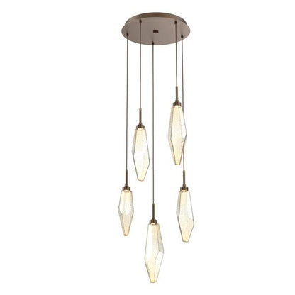 Rock Crystal Multi Light Pendant by Hammerton Studio