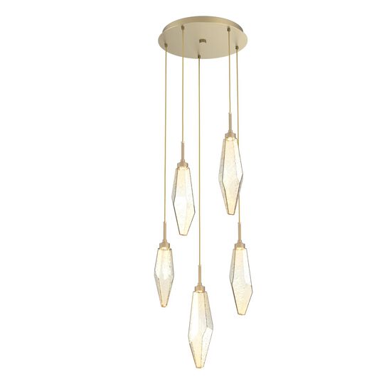 Rock Crystal Multi Light Pendant by Hammerton Studio