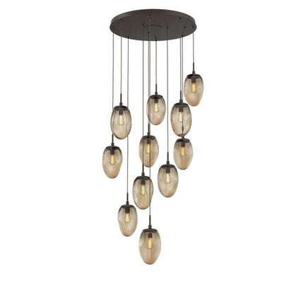 Levi Wilson Nebula 35 Inch 11 Light Multi Light Pendant by Hammerton Studio