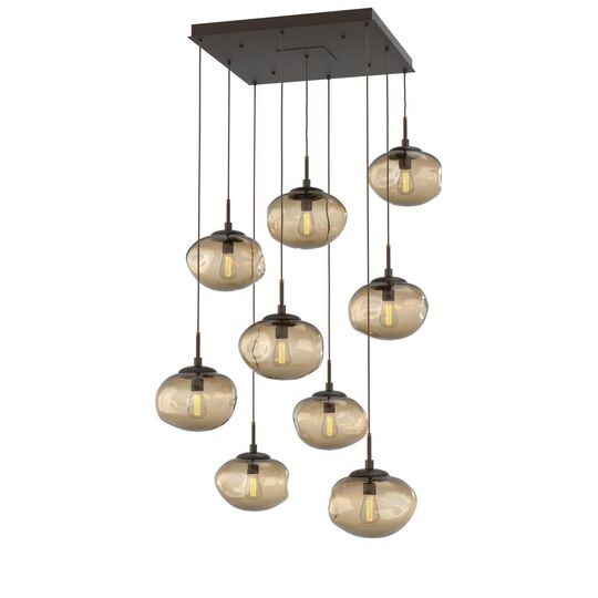 Levi Wilson Nebula 32 Inch 9 Light Multi Light Pendant by Hammerton Studio