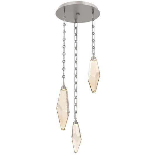 Levi Wilson Rock Crystal 17 Inch Multi Light Pendant by Hammerton Studio