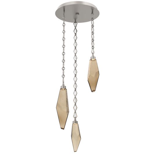 Levi Wilson Rock Crystal 17 Inch Multi Light Pendant by Hammerton Studio