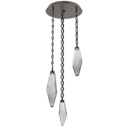 Levi Wilson Rock Crystal 17 Inch Multi Light Pendant by Hammerton Studio