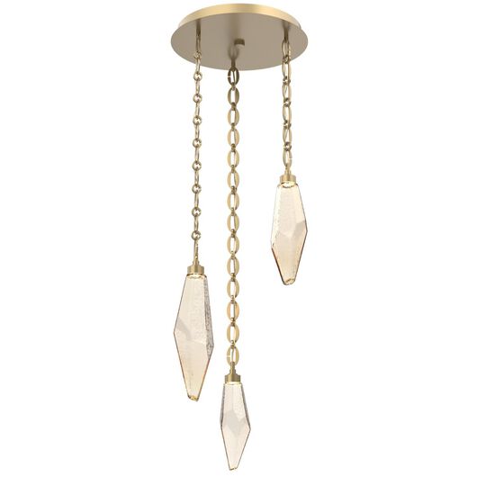 Levi Wilson Rock Crystal 17 Inch Multi Light Pendant by Hammerton Studio