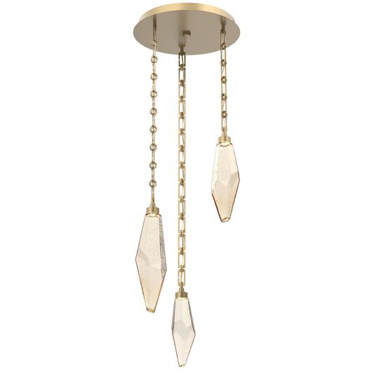 Levi Wilson Rock Crystal 17 Inch Multi Light Pendant by Hammerton Studio
