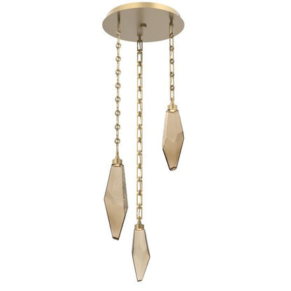 Levi Wilson Rock Crystal 17 Inch Multi Light Pendant by Hammerton Studio