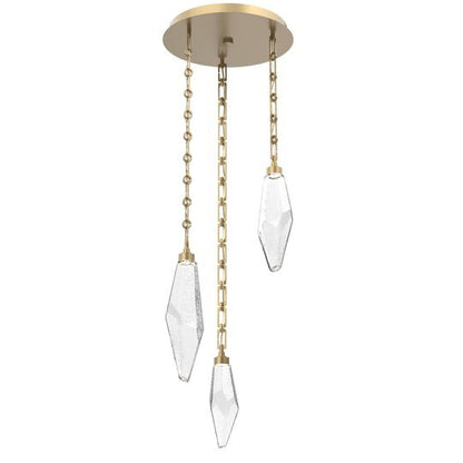 Levi Wilson Rock Crystal 17 Inch Multi Light Pendant by Hammerton Studio