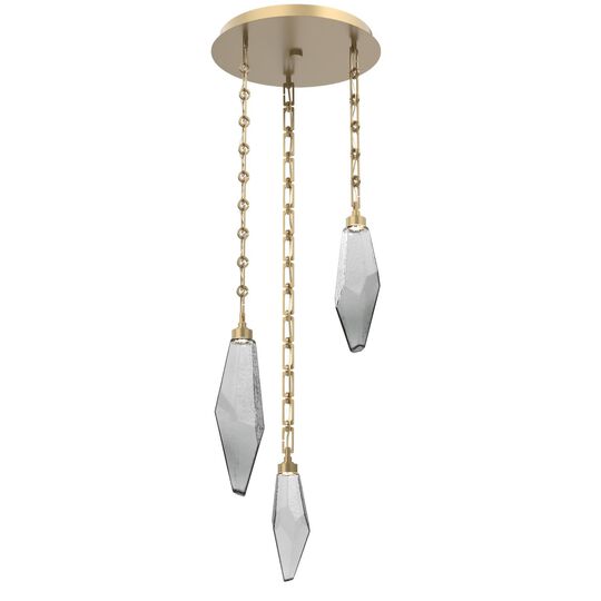 Levi Wilson Rock Crystal 17 Inch Multi Light Pendant by Hammerton Studio